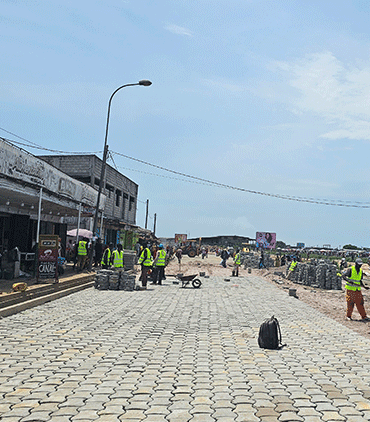 congocontracting avenue marrien-ngouabi, projet de travaux de voirie accompli.